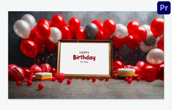 Birthday Party Frame Online Invitation 3D Design Slideshow